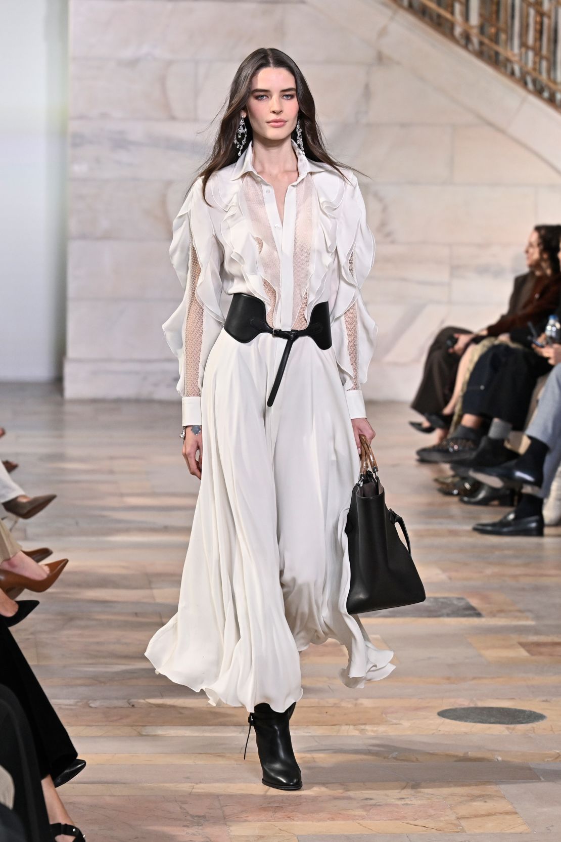 The collection titled 'The Modern Romantics' showcased a variety of styles.